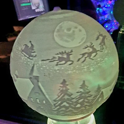 Quả cầu trang trí Giáng sinh 3D - Đèn Lithophane độc đáo