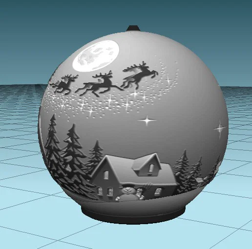 Quả cầu trang trí Giáng sinh 3D - Đèn Lithophane độc đáo - Image 2