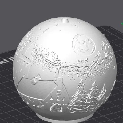 Quả cầu trang trí Giáng sinh 3D - Đèn Lithophane độc đáo