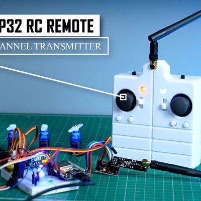 Tay cầm điều khiển RC 8 kênh sử dụng ESP32 và NRF24L01