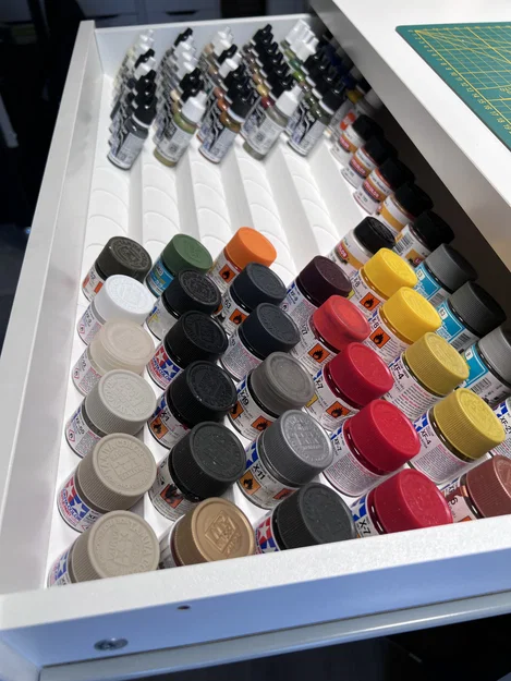 Khay chia ngăn ngăn kéo IKEA Micke cho sơn Tamiya/Vallejo/AK/Lifecolor/MR.Hobby - Image 2