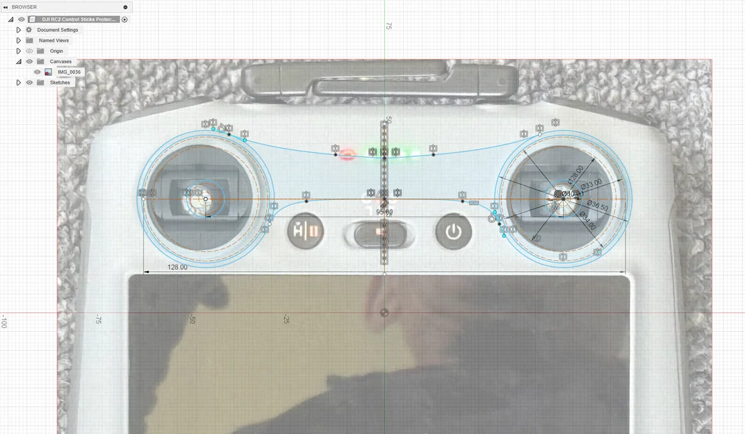 Tấm chắn cần điều khiển (Control Stick Shield) cho DJI RC2 Drone Controller - Image 7