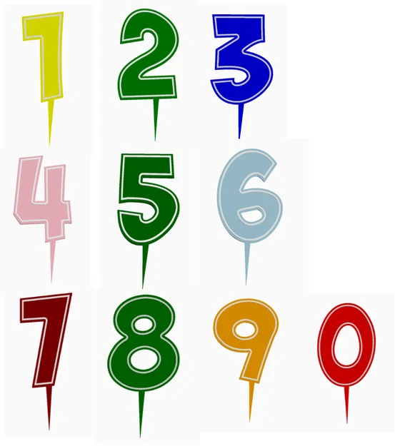 Cake Topper Sinh Nhật dạng số 0-9 - Image 2