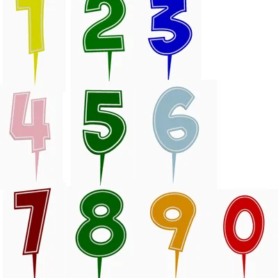 Cake Topper Sinh Nhật dạng số 0-9