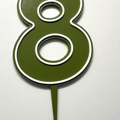 Cake Topper Sinh Nhật dạng số 0-9