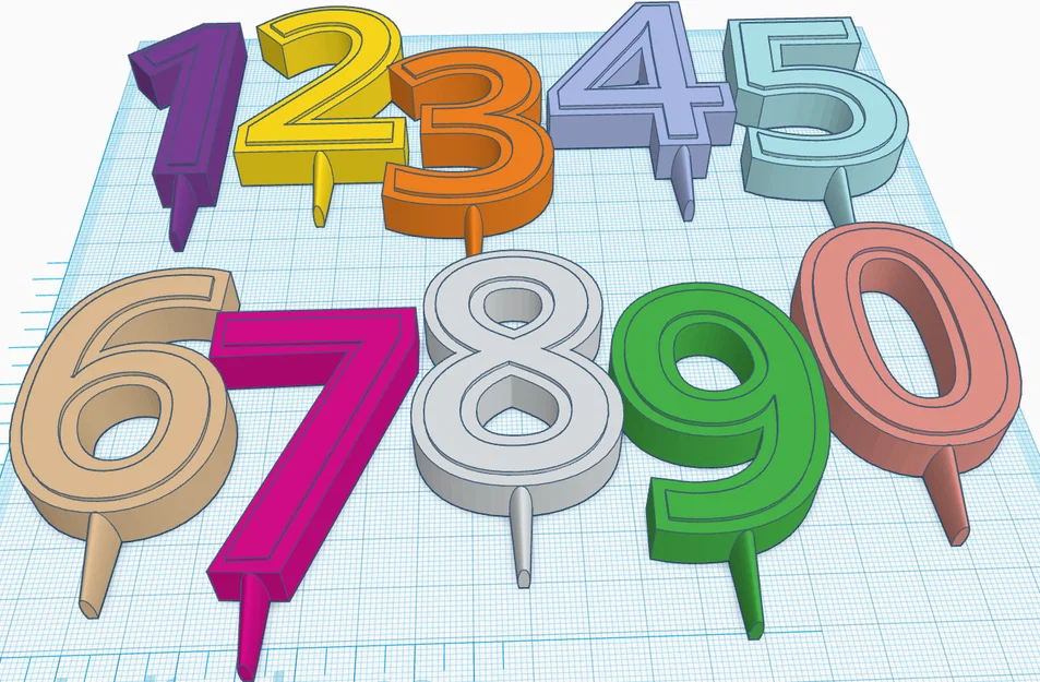 Bộ Số Bánh Sinh Nhật & Đế Cắm Nến (Birthday Cake Numbers & candle holder) - Image 3