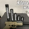 Airsoft Silencer smooth – Ống giảm thanh tối giản, ren trái M14x1 (CCW) - Thumbnail 1