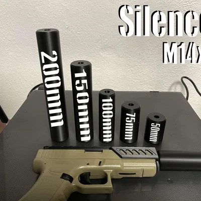 Airsoft Silencer smooth – Ống giảm thanh tối giản, ren trái M14x1 (CCW)