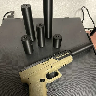 Airsoft Silencer smooth – Ống giảm thanh tối giản, ren trái M14x1 (CCW)