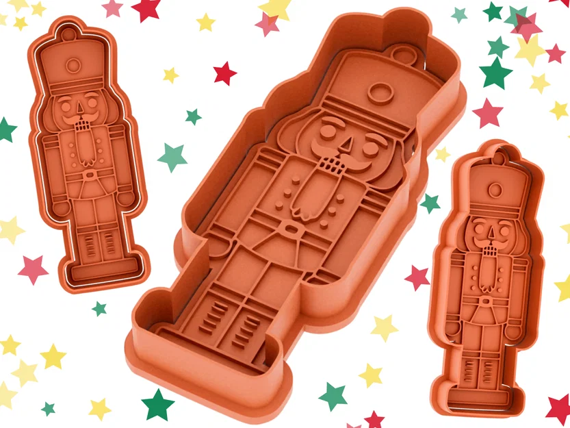Khuôn cắt bánh quy hình chú lính chì Giáng sinh in 3D - Image 1