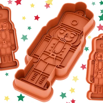 Khuôn cắt bánh quy hình chú lính chì Giáng sinh in 3D