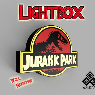 Lightbox Jurassic Park - Đèn LED (Jurassic Park Lightbox - Led Lamp)