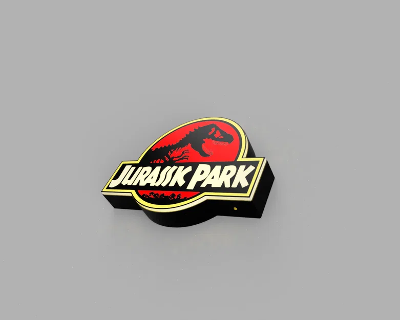 Lightbox Jurassic Park - Đèn LED (Jurassic Park Lightbox - Led Lamp) - Image 7