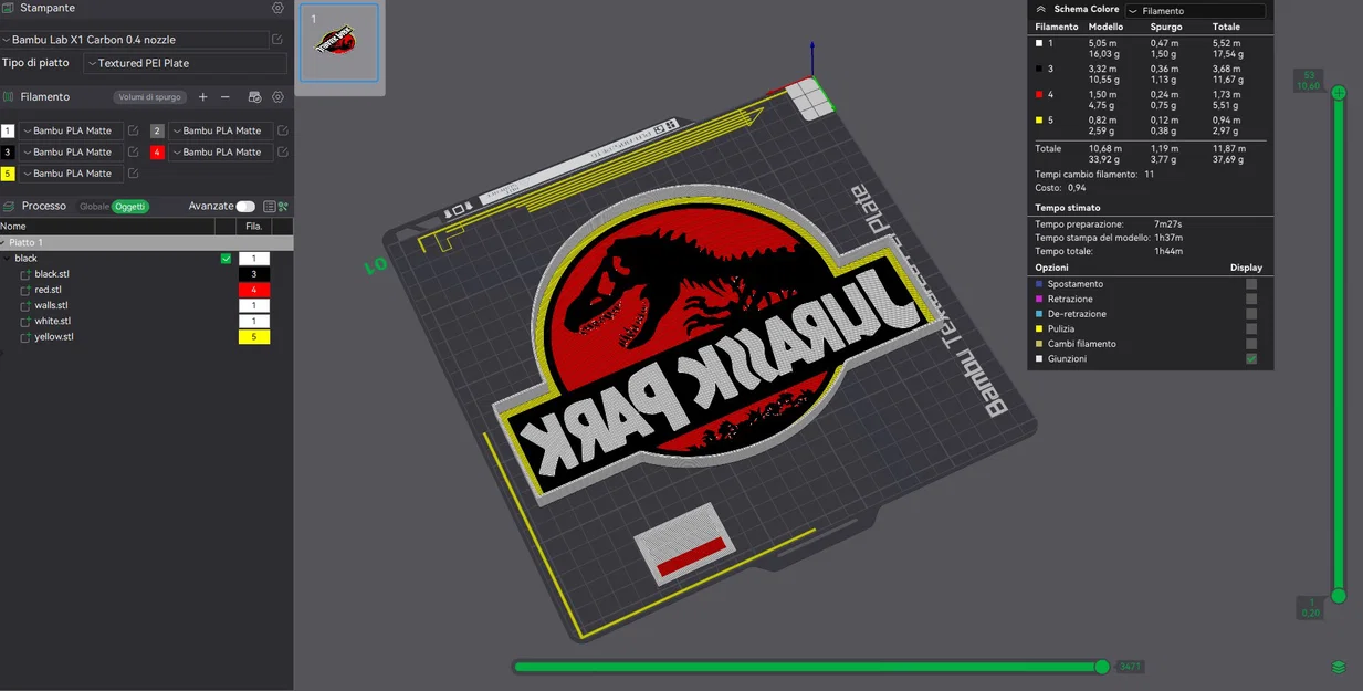 Lightbox Jurassic Park - Đèn LED (Jurassic Park Lightbox - Led Lamp) - Image 9