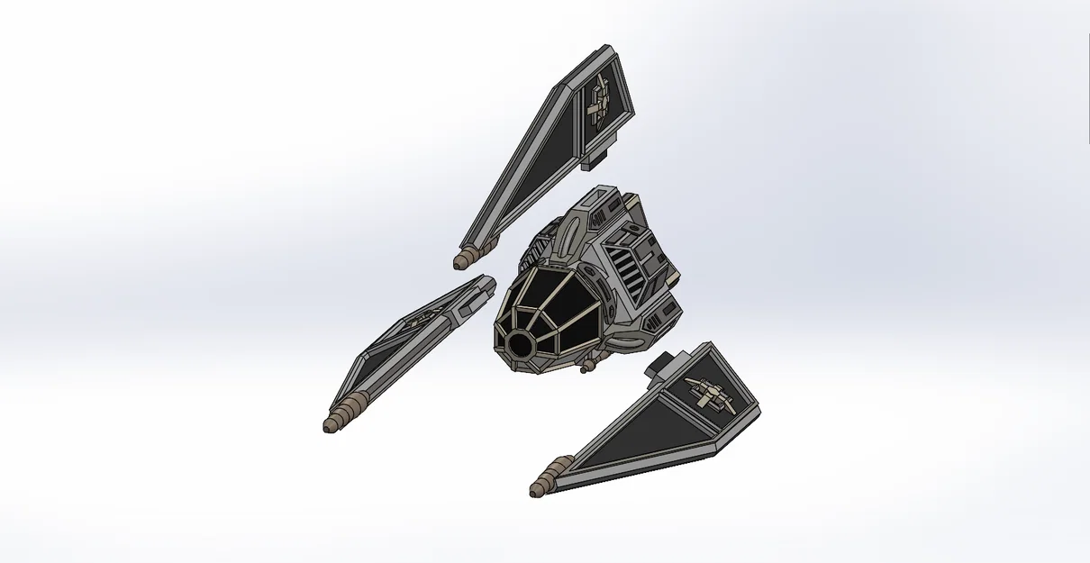 StarWars TIE Phantom tỉ lệ X-Wing, có mount point kiểu Armada - Image 8