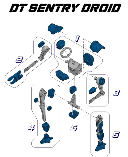 DT Sentry Droid kit card Star Wars – mô hình action figure lắp ráp - Image 2