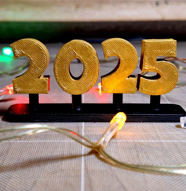 Mô hình trang trí số 2025 in 3D đón chào năm mới ấn tượng - Image 1