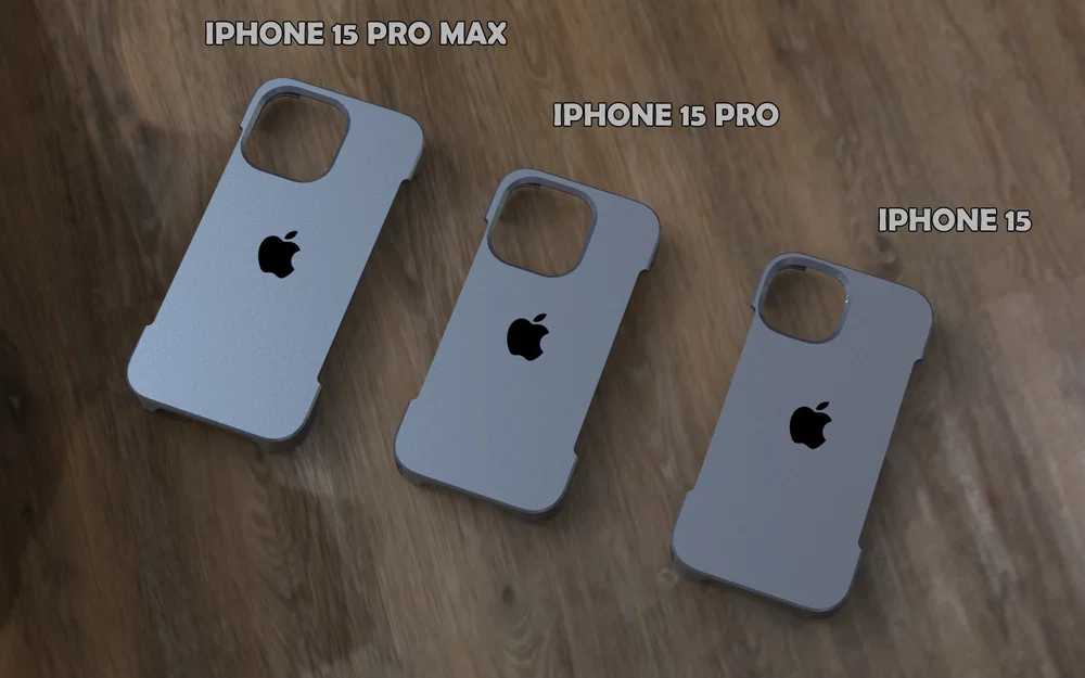 Ốp lưng iPhone 15, 15 Pro, 15 Pro Max tối giản có logo - Image 1