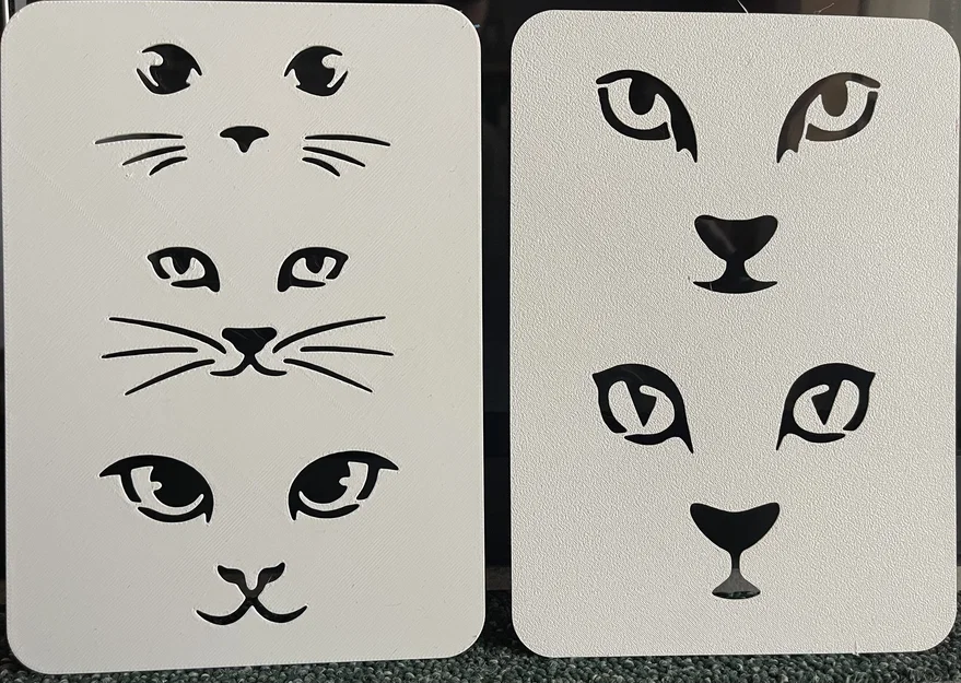 5x Mặt Mèo - Khuôn Stencil Template để vẽ và sơn - Image 1