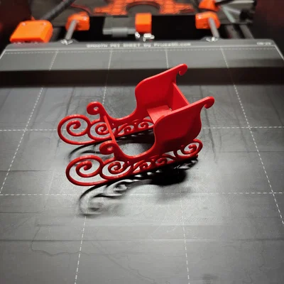 Mô hình xe trượt tuyết Giáng sinh 3D trang trí siêu đẹp