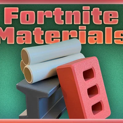 Bộ sưu tập mô hình vật liệu Fortnite in 3D (Gỗ, Gạch, Kim loại)