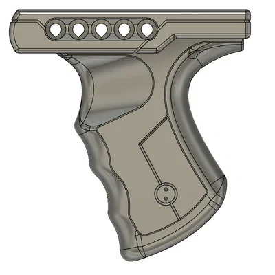 Tay cầm Nerf Raider/Rampage gắn rail Picatinny & Dart Zone