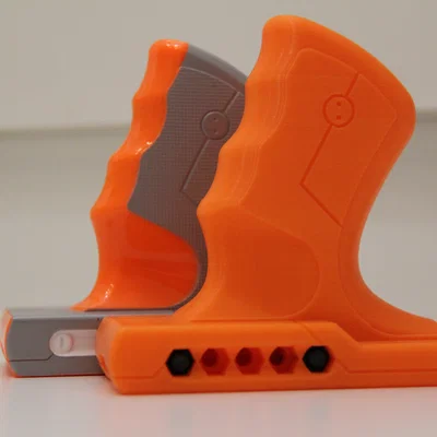 Tay cầm Nerf Raider/Rampage gắn rail Picatinny & Dart Zone