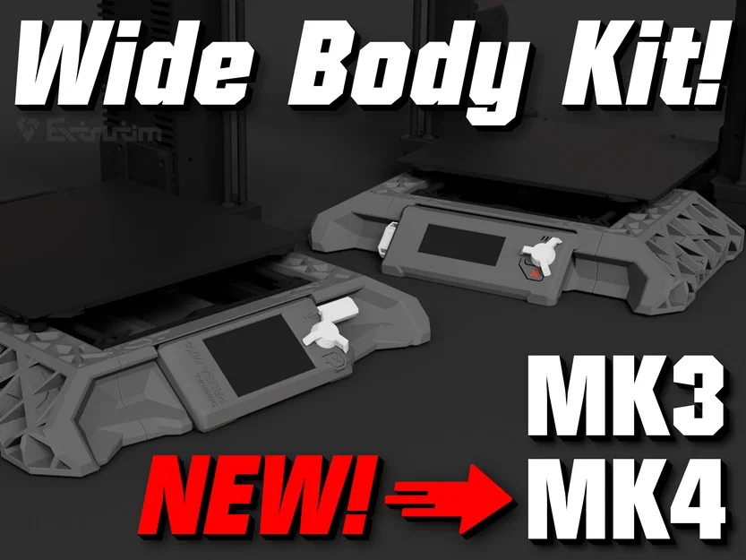 Body Kit Prusa MK3 MK4 | Bulletproof Wide Body | MK3 MK3.5 MK3.9 MK4 MK4S - Image 1