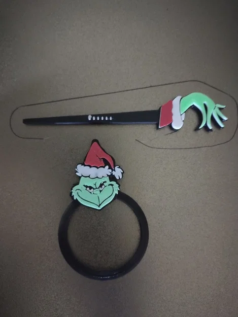 Bộ kẹp tóc Grinch Giáng sinh in 3D độc đáo cho phái đẹp - Image 1