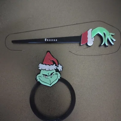 Bộ kẹp tóc Grinch Giáng sinh in 3D độc đáo cho phái đẹp