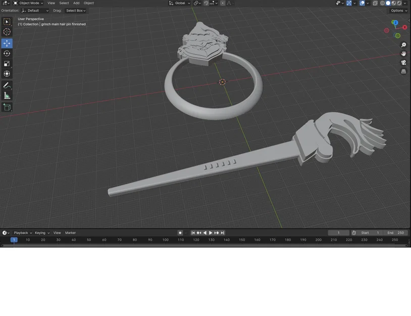 Bộ kẹp tóc Grinch Giáng sinh in 3D độc đáo cho phái đẹp - Image 2