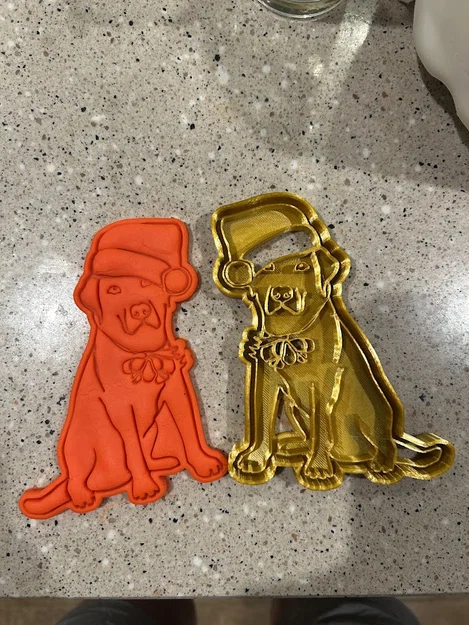 Khuôn cắt bánh quy Labrador Giáng Sinh - Image 1