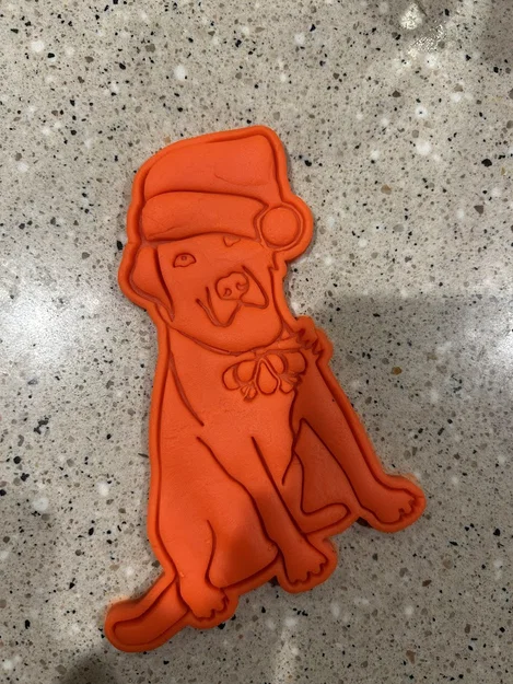 Khuôn cắt bánh quy Labrador Giáng Sinh - Image 2