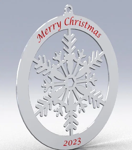 Đồ trang trí cây thông Noel hình bông tuyết 2023-2030 (file STL) - Image 1