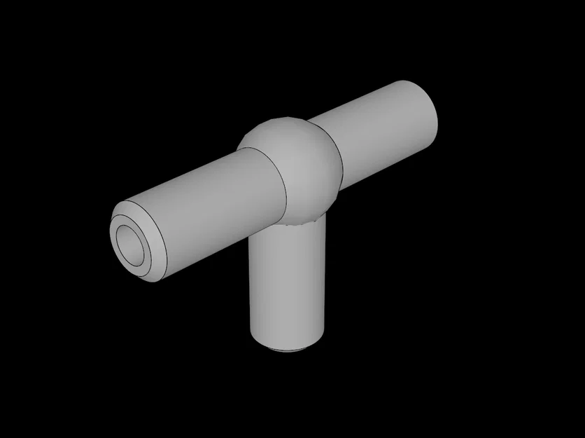 Mô hình in 3D khớp nối chữ T khí nén tương thích Lego - Image 1