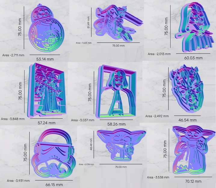 Bộ khuôn cắt bánh quy Star Wars in 3D độc đáo - Image 1