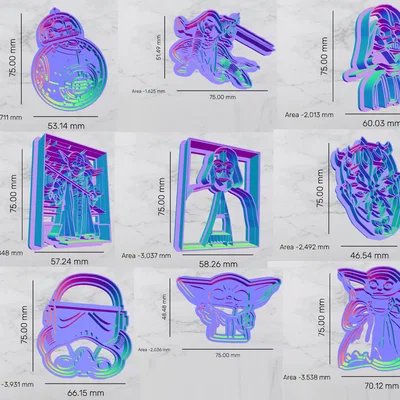 Bộ khuôn cắt bánh quy Star Wars in 3D độc đáo