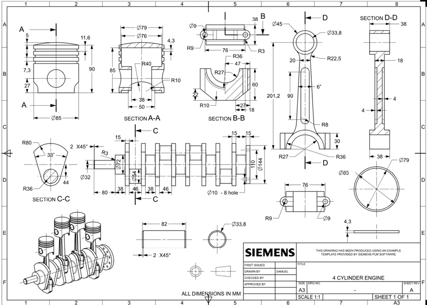 Lắp ráp & Vẽ kỹ thuật Động cơ 4 xi-lanh - Thử thách 3D - Image 2