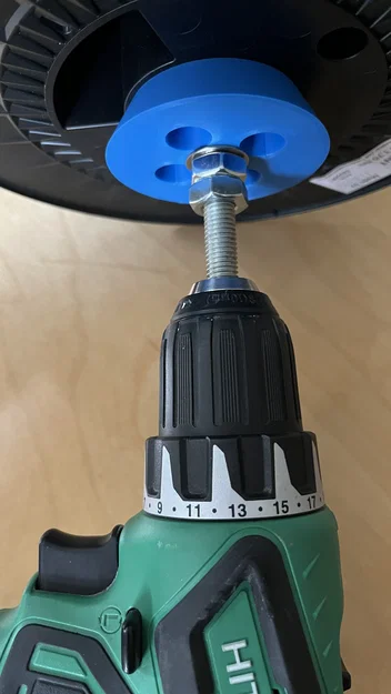 Adapter đơn giản: Quấn lại spool filament bằng máy vặn vít pin (Simple Cone) - Image 1