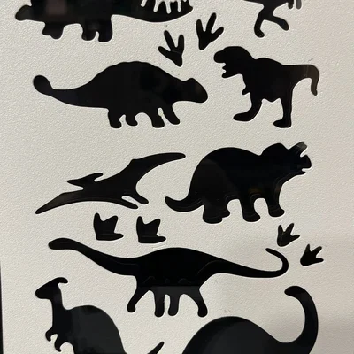 Khủng long – Khuôn stencil (template) để vẽ và tô màu