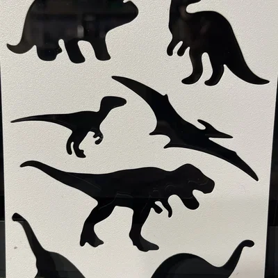Khủng long – Khuôn stencil (template) để vẽ và tô màu