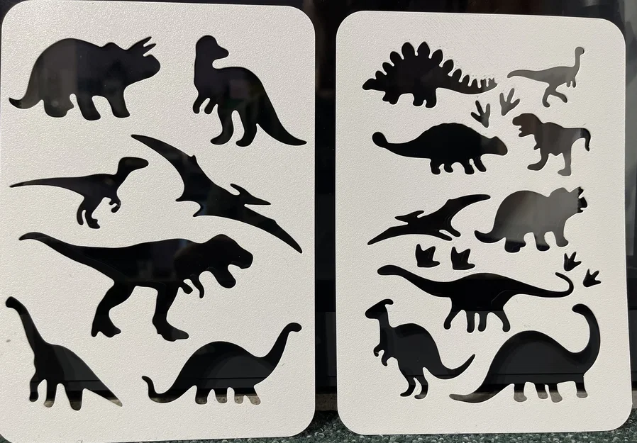 Khủng long – Khuôn stencil (template) để vẽ và tô màu - Image 3
