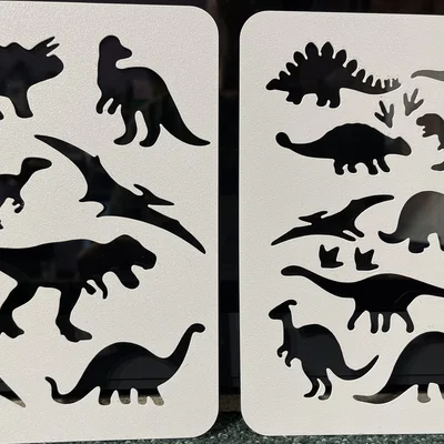 Khủng long – Khuôn stencil (template) để vẽ và tô màu