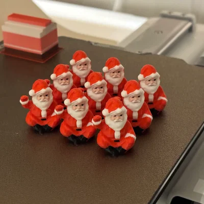 Bộ sưu tập ông già Noel mini low-poly trang trí Giáng sinh