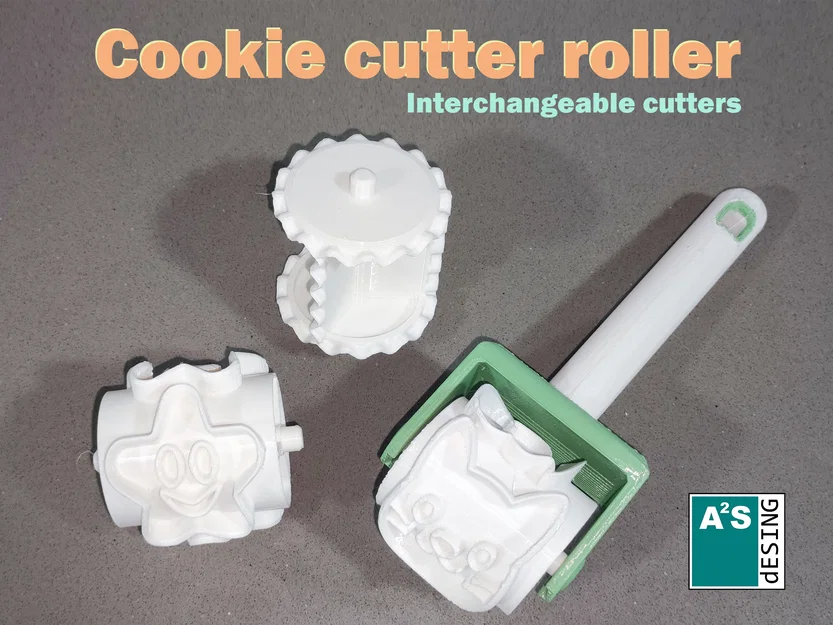 Cookie cutter rolller – Trục lăn khuôn cắt bánh quy - Image 1