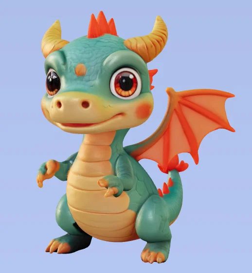 Mô hình rồng nhỏ (cute dragon) đáng yêu dùng trang trí bàn làm việc - Image 1