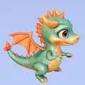 Mô hình rồng nhỏ (cute dragon) đáng yêu dùng trang trí bàn làm việc - Thumbnail 2