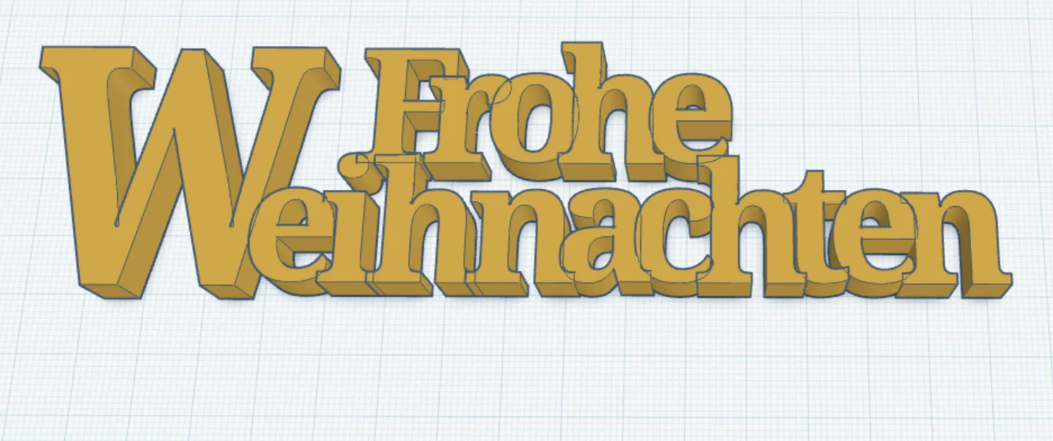 Mô hình chữ nổi Frohe Weihnachten trang trí Giáng sinh 3D - Image 1