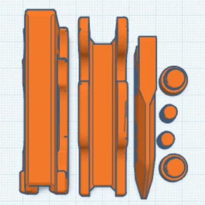 Mô hình dao Gravity Carrot Knife in 3D (Thiết kế in một lần)