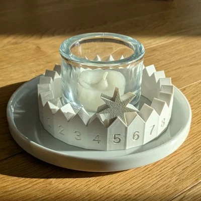 Lịch Mùa Vọng (Advent Calendar) tròn cho nến Tealight